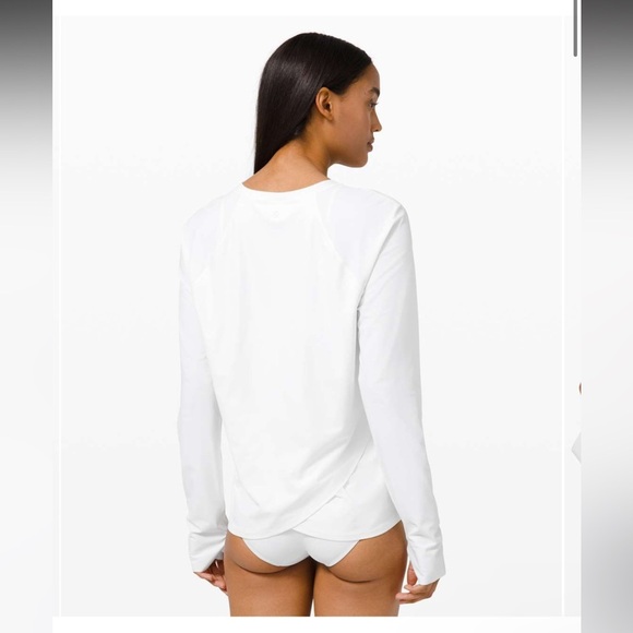 NWT Lululemon Waterside Relaxed UVP Long Sleeve / White - Picture 3 of 9